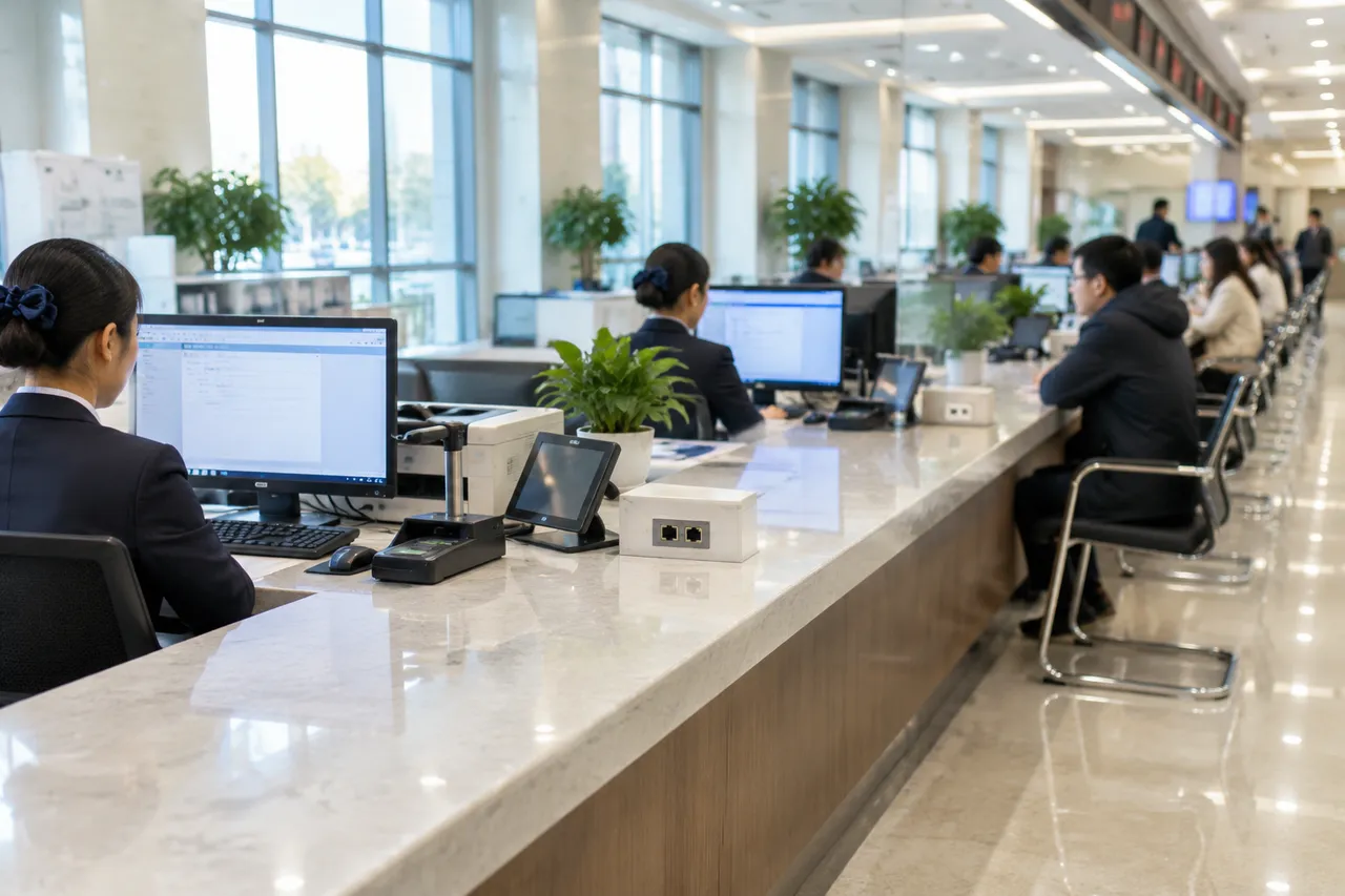 仙桃某政务服务大厅窗口网络改造